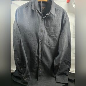 Woolrich 100% Wool Men’s Charcoal Button-Up Shirt – Size XL